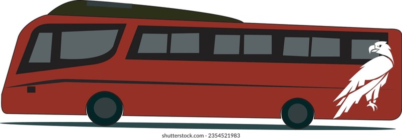 Seamless vector illustration of a modern city bus in motion. Explore urban mobility and transportation with this dynamic bus design.