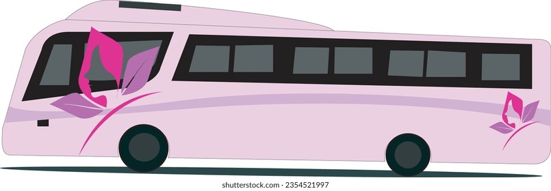 Seamless vector illustration of a modern city bus in motion. Explore urban mobility and transportation with this dynamic bus design.
