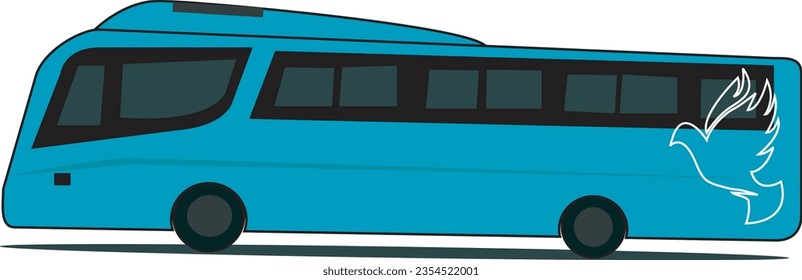 Seamless vector illustration of a modern city bus in motion. Explore urban mobility and transportation with this dynamic bus design.