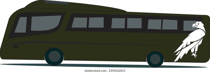 Seamless vector illustration of a modern city bus in motion. Explore urban mobility and transportation with this dynamic bus design.