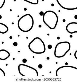 Seamless vector illustration of modern stylish texture with smooth elements on white background.