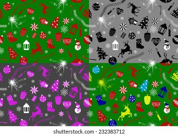 Seamless vector illustration on Christmas theme.