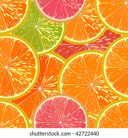 Seamless vector illustration -orange paradise