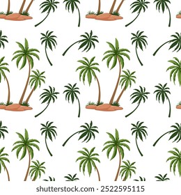 Seamless vector illustration of palm trees