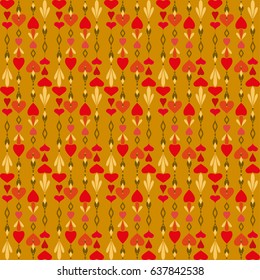 Seamless Vector illustration. Pattern, background, texture, textile, wallpaper, wrapping. Heart.
