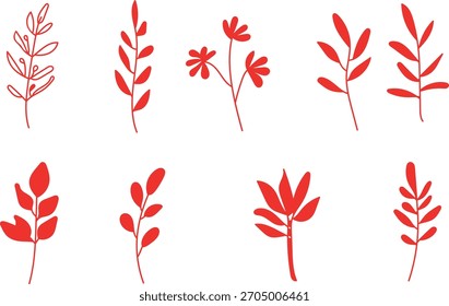 Nahtloses Vektorgrafik-Muster aus roten und gelben Herbstblättern