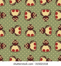 Seamless vector illustration with penguins