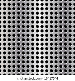 Seamless Vector Illustration Of Perforated Metal Plate