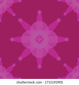Seamless vector illustration of pink purple mandala style on pink purple background, pattern for making printing paper work or textile artwork