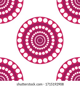 Seamless vector illustration of pink purple mandala style on pink purple background, pattern for making printing paper work or textile artwork