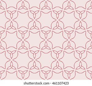 Seamless vector illustration in pink tones with the image of abstract flowers. For the design of greeting cards backgrounds, interior design, textile industry.