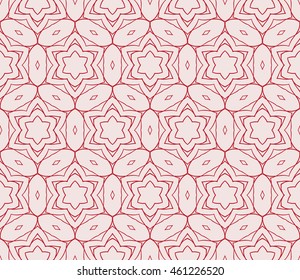 Seamless vector illustration in pink tones with the image of abstract flowers. For the design of greeting cards backgrounds, interior design, textile industry.