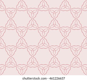 Seamless vector illustration in pink tones with the image of abstract flowers. For the design of greeting cards backgrounds, interior design, textile industry.