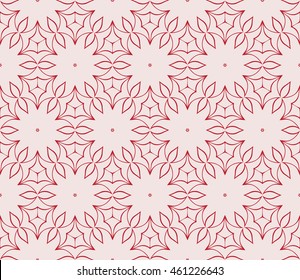 Seamless vector illustration in pink tones with the image of abstract flowers. For the design of greeting cards backgrounds, interior design, textile industry.