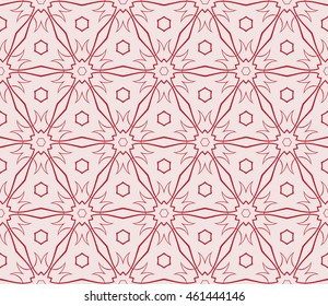 Seamless vector illustration in pink tones with the image of abstract flowers. For the design of greeting cards backgrounds, interior design, textile industry.