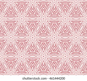 Seamless vector illustration in pink tones with the image of abstract flowers. For the design of greeting cards backgrounds, interior design, textile industry.