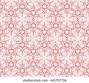 Seamless vector illustration in pink tones with the image of abstract flowers. For the design of greeting cards backgrounds, interior design, textile industry.