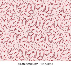 Seamless vector illustration in pink tones with the image of abstract flowers. For the design of greeting cards backgrounds, interior design, textile industry.