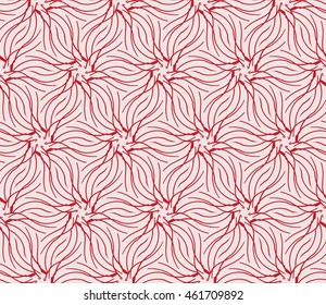 Seamless vector illustration in pink tones with the image of abstract flowers. For the design of greeting cards backgrounds, interior design, textile industry.