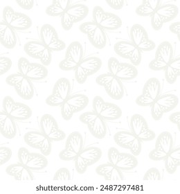 Seamless vector illustration print pattern background wallpaper with butterflies summer spring for textile, paper, pack etc 