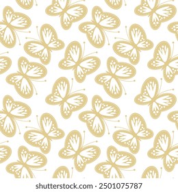 Seamless vector illustration print pattern background wallpaper with butterflies summer spring for textile, paper, pack etc 