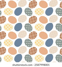 Seamless vector illustration print pattern with Easter eggs decorative background for paper, pack, textile etc 
