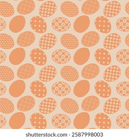 Seamless vector illustration print pattern with Easter eggs decorative background for paper, pack, textile etc 