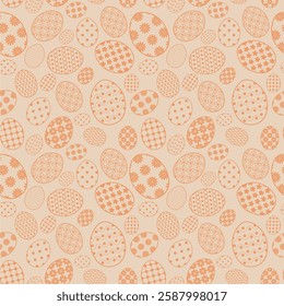 Seamless vector illustration print pattern with Easter eggs decorative background for paper, pack, textile etc 