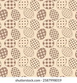 Seamless vector illustration print pattern with Easter eggs decorative background for paper, pack, textile etc 