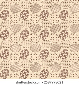 Seamless vector illustration print pattern with Easter eggs decorative background for paper, pack, textile etc 