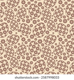 Seamless vector illustration print pattern with Easter eggs decorative background for paper, pack, textile etc 