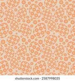 Seamless vector illustration print pattern with Easter eggs decorative background for paper, pack, textile etc 