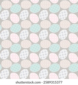 Seamless vector illustration print pattern with Easter eggs decorative background for paper, pack, textile etc