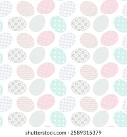 Seamless vector illustration print pattern with Easter eggs decorative background for paper, pack, textile etc