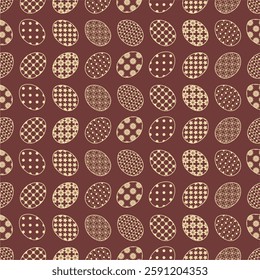 Seamless vector illustration print pattern with Easter eggs decorative background for paper, pack, textile etc