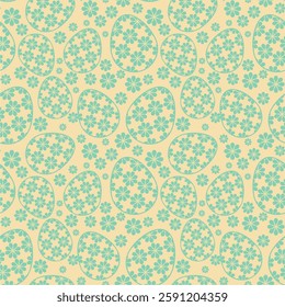 Seamless vector illustration print pattern with Easter eggs decorative background for paper, pack, textile etc