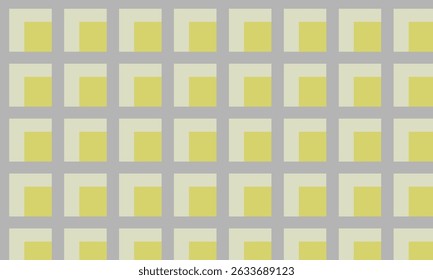 Ilustração vetorial contínua de uma peça de padrão quadrado amarelo geométrico retrô para o design do plano de fundo