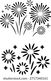 Conjunto de Ilustración vectorial sin costuras de diseños de patrones florales en blanco y negro con Elementos de la naturaleza, copos de nieve de invierno y Formas decorativas de flores de primavera para el Fondo de pantalla de textura de arte