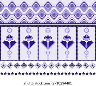 seamless vector illustration set of floral heart patterns for holiday card and fabric design, flower for decoration and border art. Native American tribal fabric. picture books, Wallpaper background