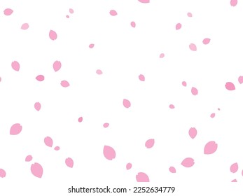 Seamless Vector illustration of shower of cherry blossoms