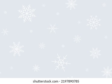 Seamless vector illustration of snowflakes.