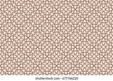 Seamless vector illustration with from the transformation of geometric shape. For the design, printing, greeting cards. Skin color tone.