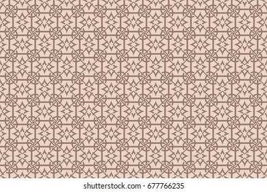 Seamless vector illustration with from the transformation of geometric shape. For the design, printing, greeting cards. Skin color tone.