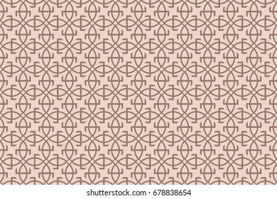 Seamless vector illustration with from the transformation of geometric shape. For the design, printing, greeting cards. Skin color tone.