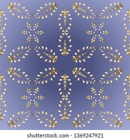 Seamless. Vector illustration. Illustration in violet and blue colors. Cute Look. In vintage style. Luxury Geometric Pattern.