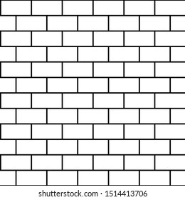 Seamless vector illustration of a white brick wall for use as a background or wallpaper