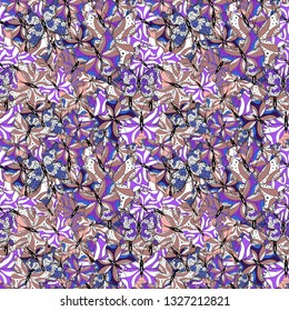 Seamless. Vector illustration. White, violet and neutral butterflies. Exotic animals. Superb background for design of fabric, paper, wrappers and wallpaper.