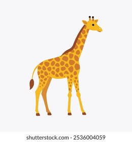 Seamless vector illustration of wild giraffe print pattern, perfect for digital products, backgrounds, fashion designs, wallpapers, and creative projects needing a safari or nature-inspired theme.