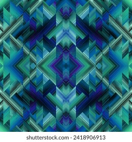 Nahtloses Vektorbild. Beige Herringbone-geometrisches Muster. Stammeskultur. Vektorbild
