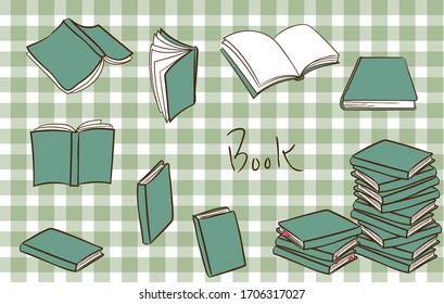 patrón de comprobación de libros de imágenes vectoriales sin inconvenientes